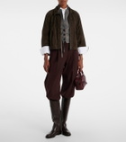 Brunello Cucinelli Belted checked virgin wool vest