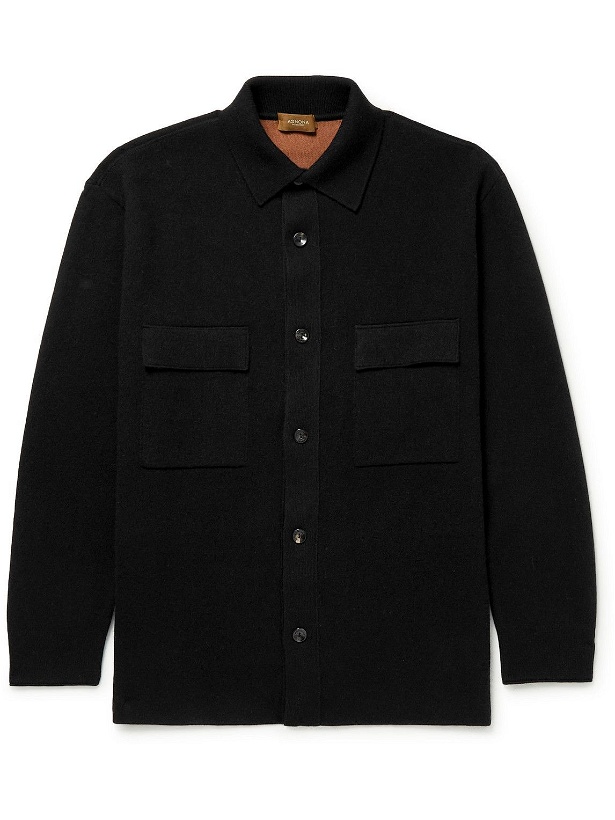 Photo: Agnona - Double-Faced Cashmere-Blend Overshirt - Black
