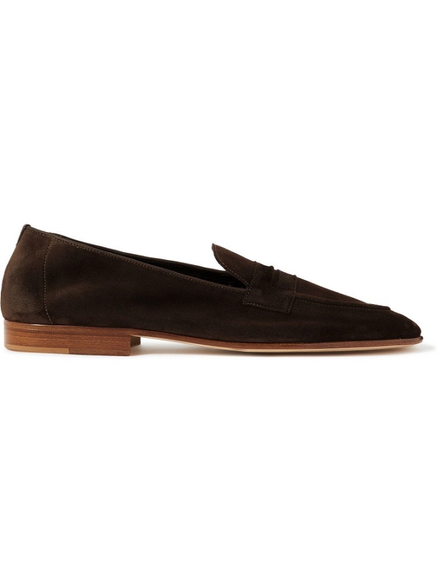 Photo: EDWARD GREEN - Padstow Suede Loafers - Brown