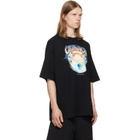 Casablanca Black Airspray Oversized Short Sleeve T‑shirt