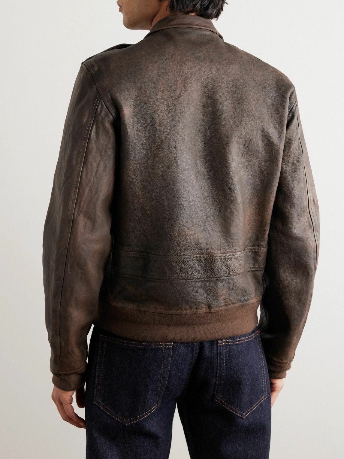 Ralph Lauren Purple Label ディアスキンレザージャケット Ralph Lauren Purple Label Wool Lined Fur Collar Safari Leather