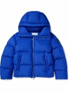 Off-White - Logo-Appliquéd Quilted Shell Hooded Down Jacket - Blue