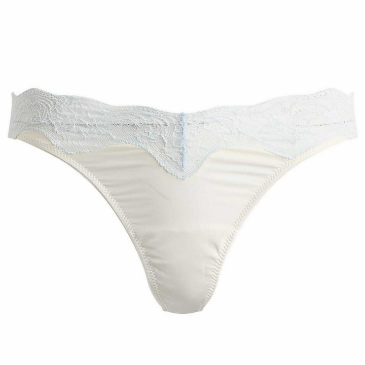 Photo: Fruity Booty Women's Icing Lacie Thong in Cream/Blue