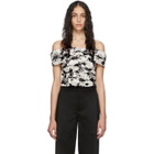 Georgia Alice Black and Off-White Missy Crop Top