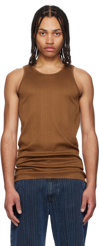 Photo: RAINMAKER KYOTO Tan Random Rib Tank Top