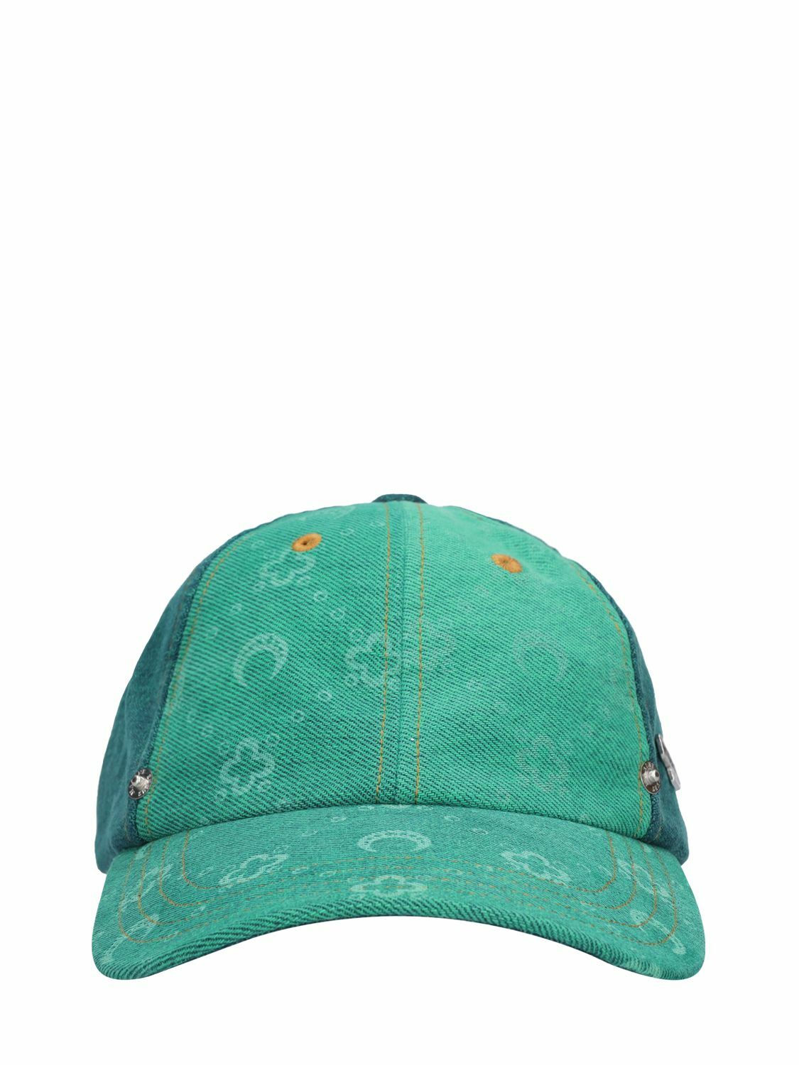 MARINE SERRE - Regenerated Denim Monogram Hat Marine Serre