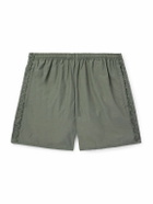 A Kind Of Guise - Bibile Straight-Leg Embroidered Recycled-Shell Shorts - Green