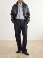 Eleventy - Striped Lyocell and Cotton-Blend Shirt - Gray