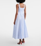 Sportmax Filmato striped cotton poplin midi dress