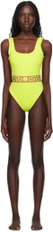 Versace Underwear Yellow Greca Swimsuit