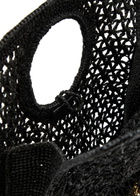 Jacquemus Le Petit Carre Spiaggia Raffia Tote bag - Black - One Size