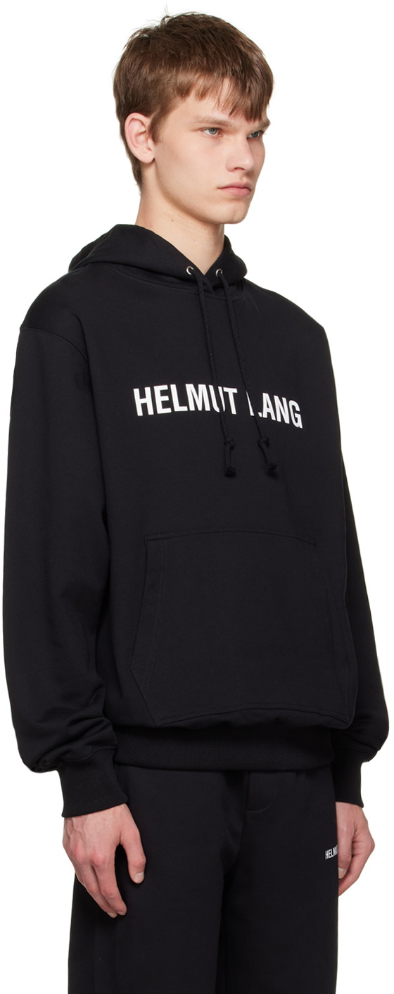 Helmut Lang Black Printed Hoodie Helmut Lang