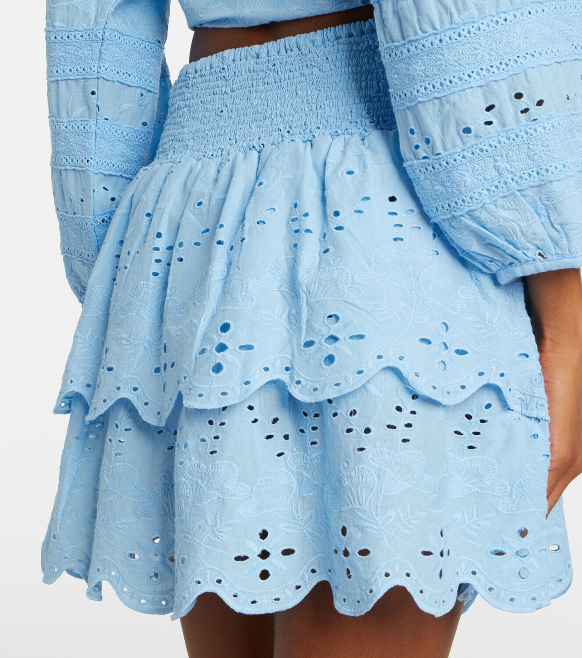 Melissa Odabash Riri broderie anglaise cotton miniskirt