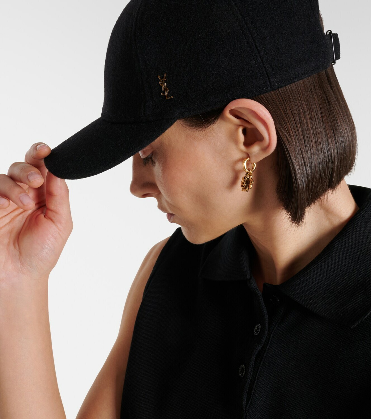 Saint Laurent Cassandre felted baseball cap