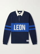 Aimé Leon Dore - Logo-Intarsia Striped Cotton Polo Shirt - Blue