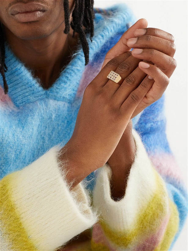 Photo: Pearls Before Swine - Marth Gold, Sapphire and Diamond Signet Ring - Gold