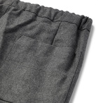 Fendi - Wool-Flannel Drawstring Trousers - Men - Gray