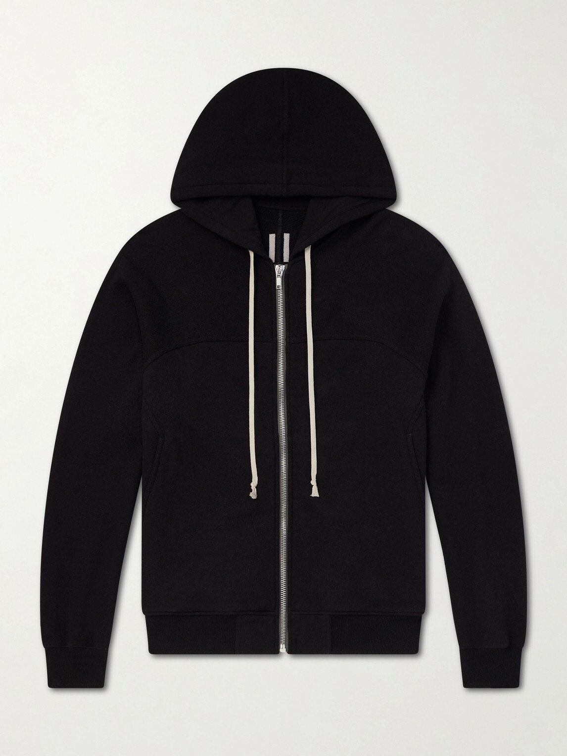 Rick Owens - Organic Cotton-Terry Zip-Up Hoodie - Black