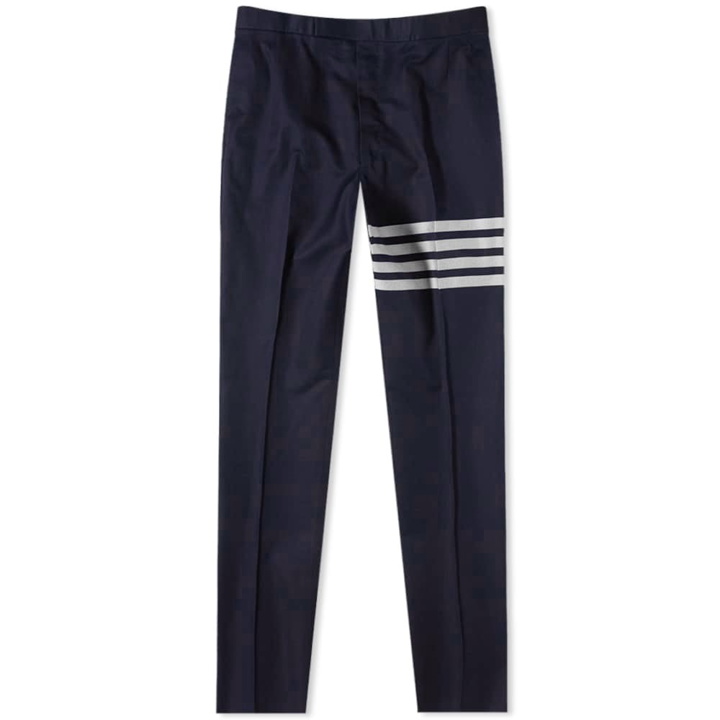 Photo: Thom Browne Men's Classic Trouser With 4 Bar Stripe in Navy