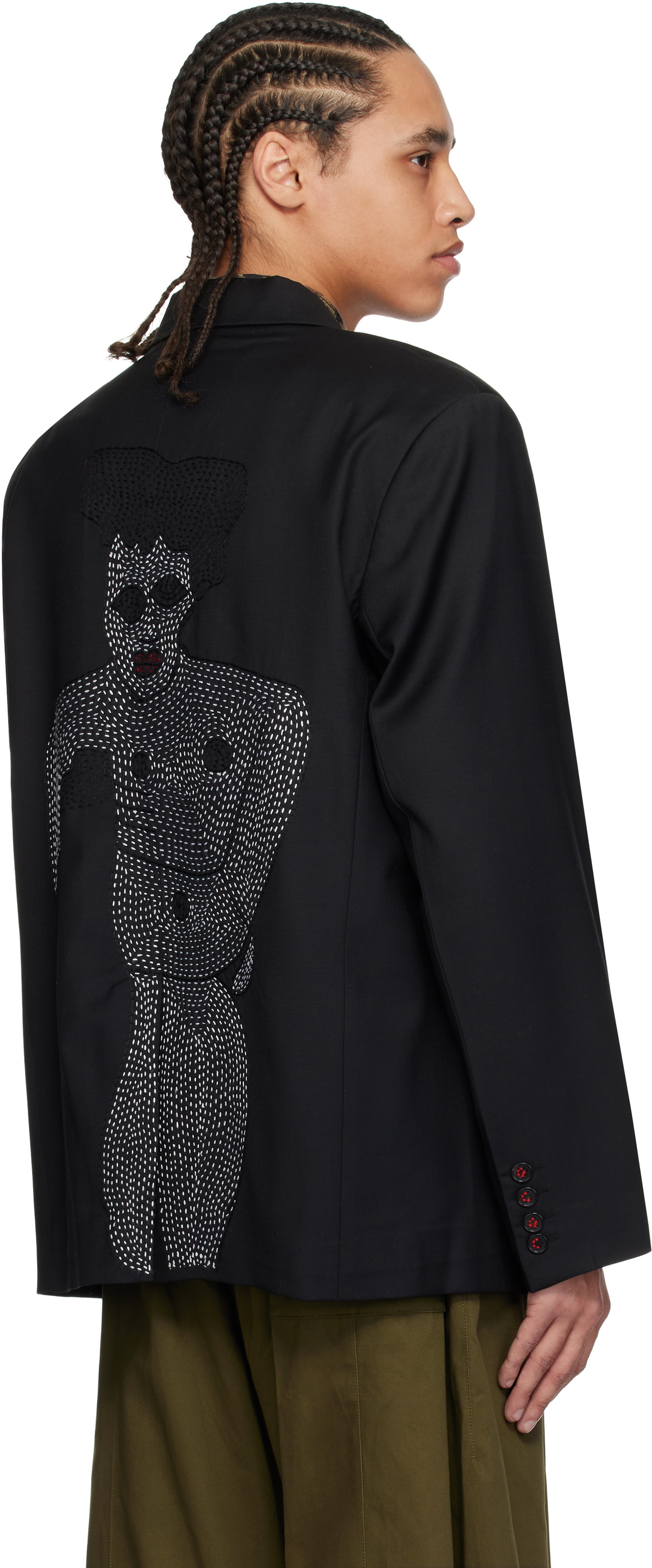 Glass Cypress Black Figure Blazer