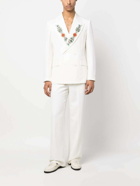 CASABLANCA - Embroidered Lapel Double-breasted Jacket