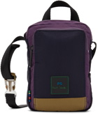 PS by Paul Smith Navy & Purple Nylon Colorblock Messenger Bag