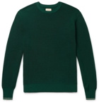 Bellerose - Contrast-Tipped Waffle-Knit Wool Sweater - Green