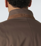 Kiton Suede-trimmed technical jacket