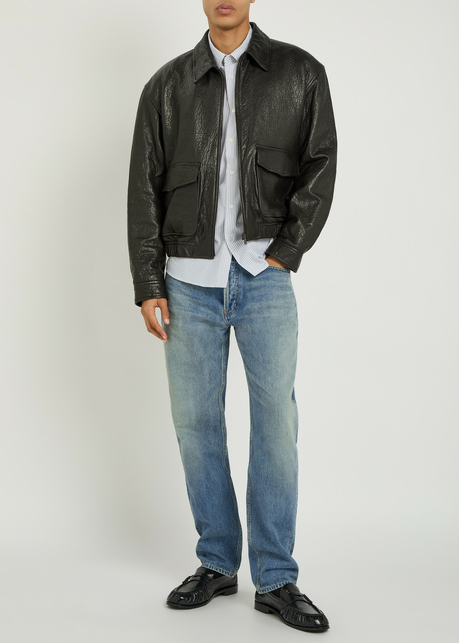Saint Laurent Tapered-leg Denim Jeans Indigo
