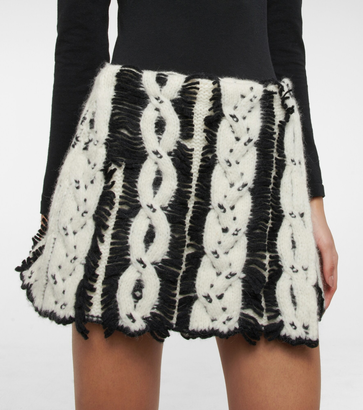 Alanui - Wool-blend knit miniskirt