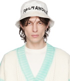 Palm Angels Beige Seasonal Logo Bucket Hat