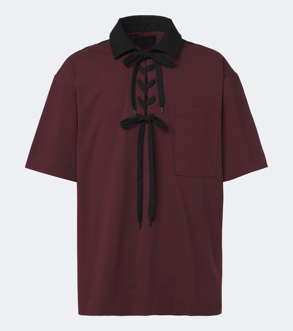 Simone Rocha Lace-up cotton polo shirt