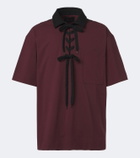 Simone Rocha Lace-up cotton polo shirt