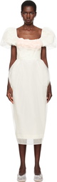 Simone Rocha SSENSE Exclusive Bridal Capsule Bust Detail Carnation Maxi Dress