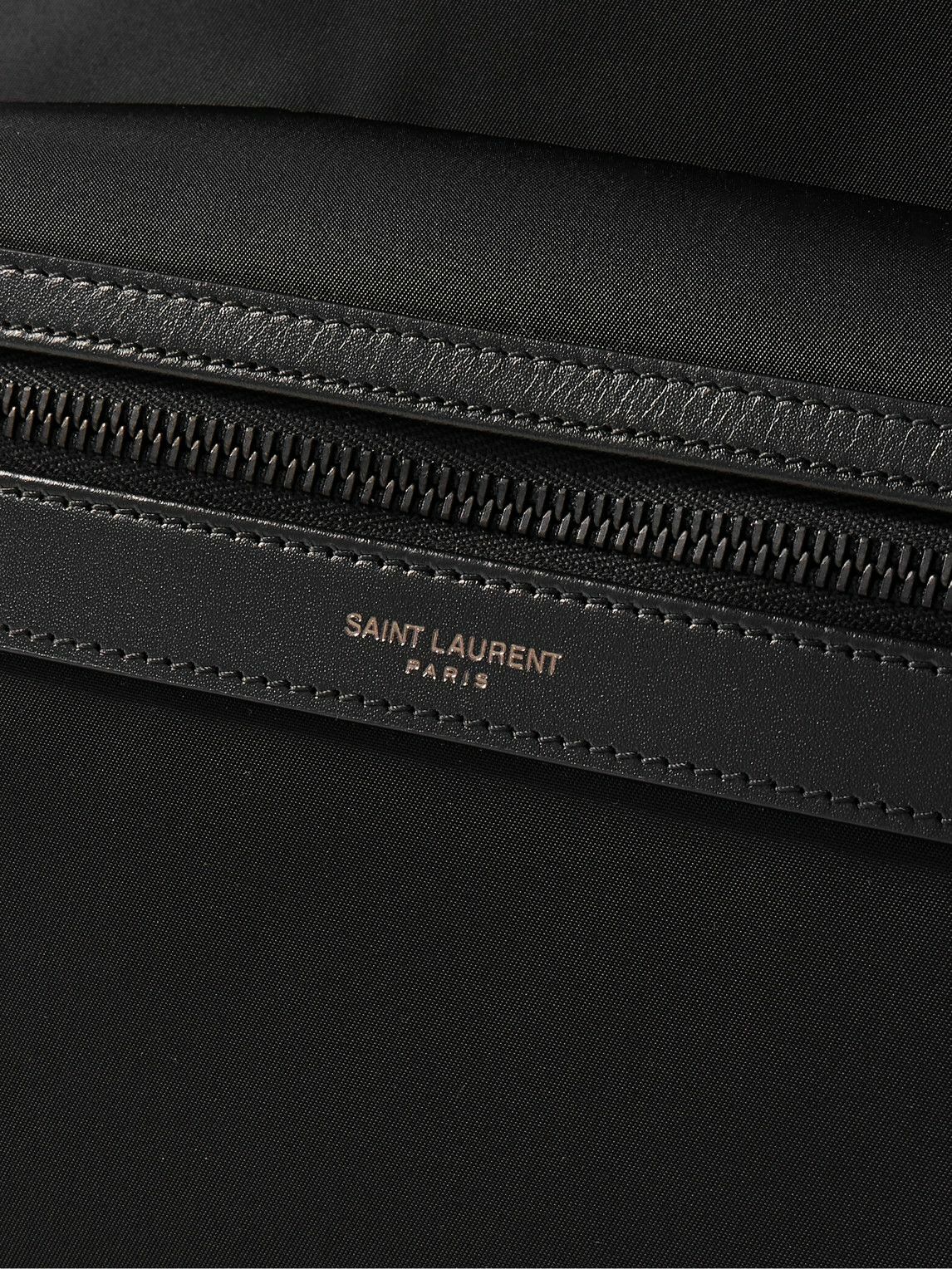 SAINT LAURENT - Leather-Trimmed Shell Backpack