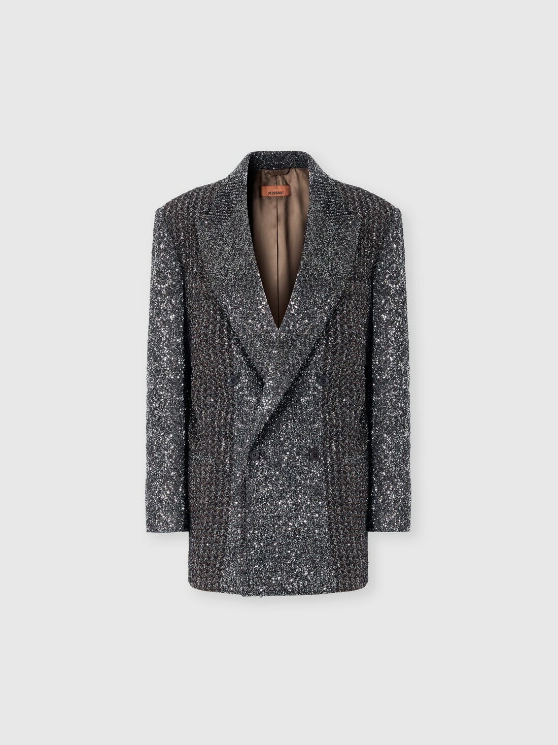 Missoni - Jacket with lapels in lamé viscose blend, Women, Multicoloured