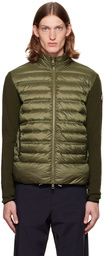 Moncler Khaki Paneled Down Jacket