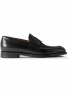 Zegna - New Classic Flex Glossed-Leather Penny Loafers - Black