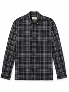 Officine Générale - Arsene Button-Down Collar Checked Cotton Shirt - Black