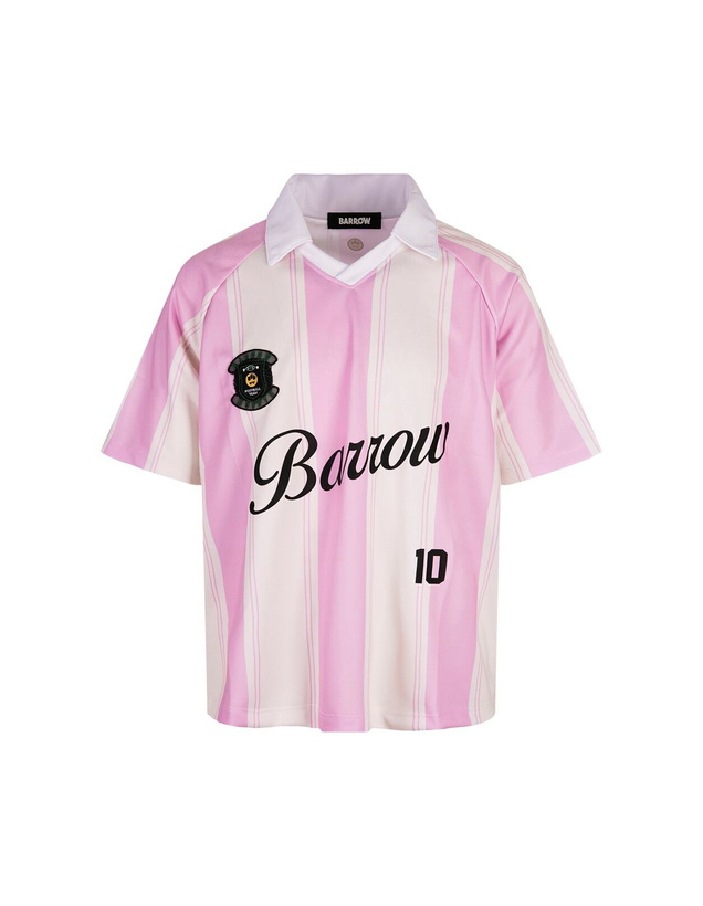 Photo: Barrow Pink Striped Triacetate T-shirt