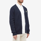 Lacoste Men's Robert Georges Rib Knit Cardigan in Navy