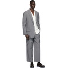 Tibi Grey Cut-Out Long Blazer