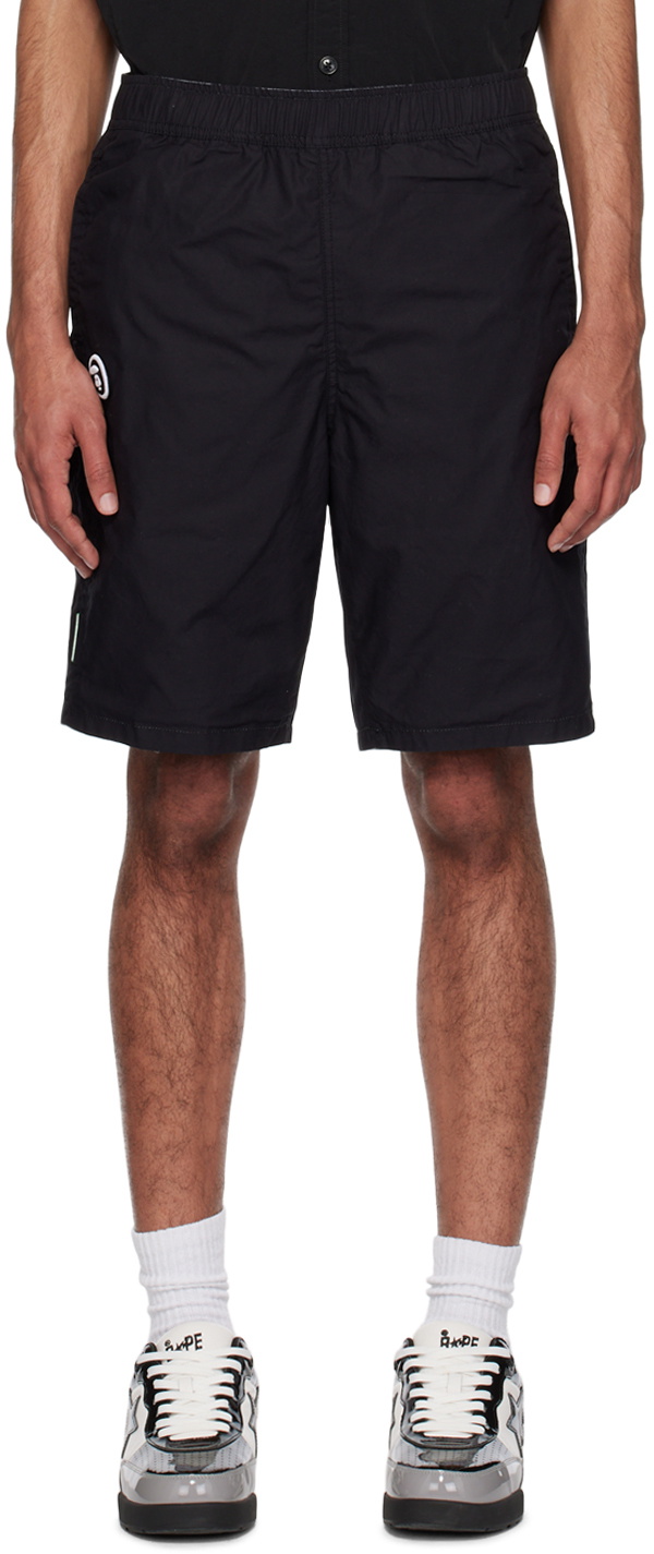 AAPE by A Bathing Ape Black Camouflage Reversible Shorts AAPE by A ...