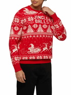 MC2 Saint Barth Fairs Isle Sweater Heron With Jingle Balls Jacquard