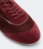 Jil Sander Etage suede-trimmed velvet sneakers