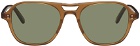 Garrett Leight Brown Doc Sunglasses