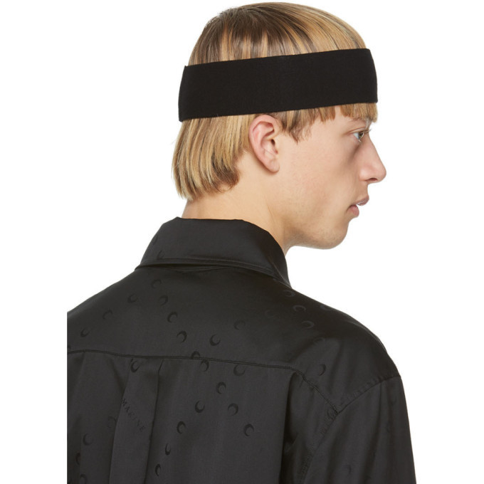 MARINE SERRE | BRANDED THERMAL HEADBAND BLACK ヘッドバンド MARINE SERRE | BRANDED THERMAL HEADBAND BLACK ヘッドバンド