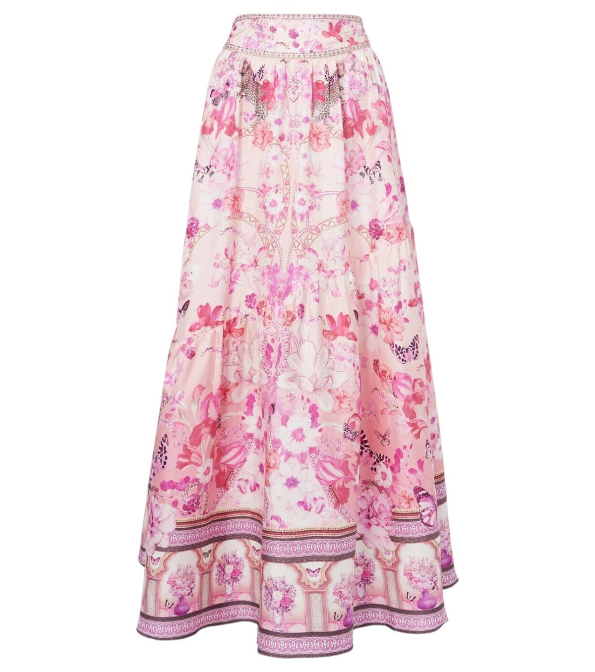 【Camilla】フローラル embellishedシルク maxiスカート Camilla Floral embellished silk maxi dress Camilla