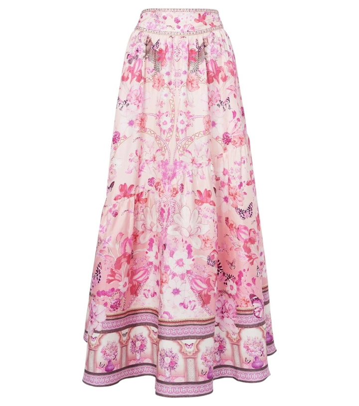 Photo: Camilla Floral embellished silk maxi skirt
