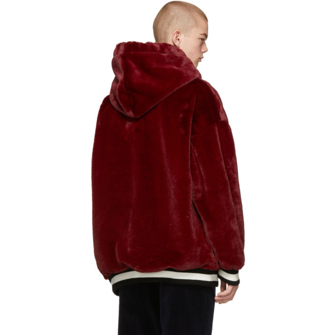 Dolce and Gabbana Red Fuzzy King DGMillennials Hoodie Dolce